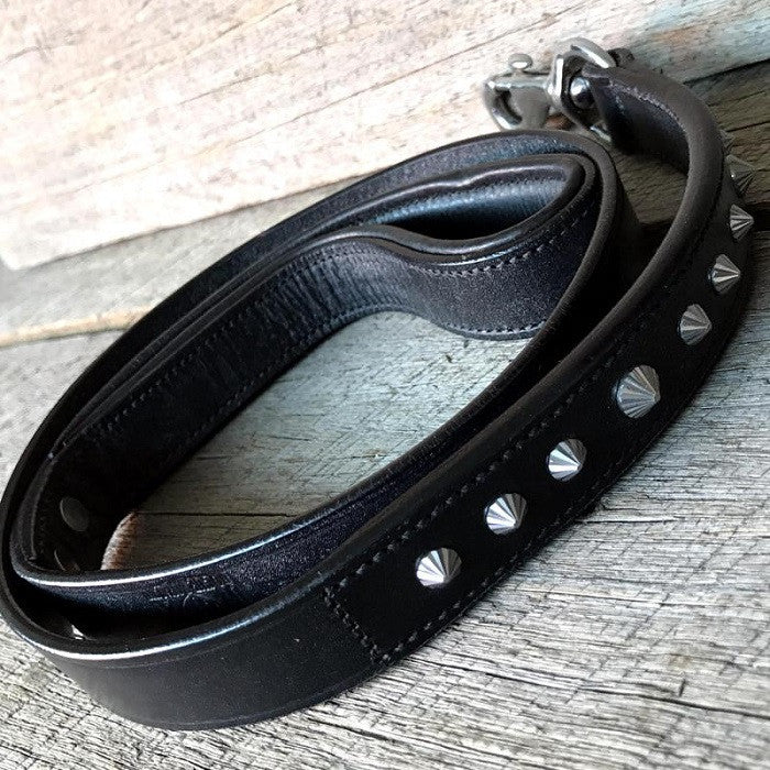 Leather Dog Leash - Imperial Black