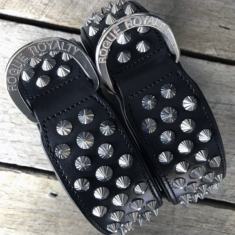 Dog Collar - Imperial Black (Diamond Cone Studs)