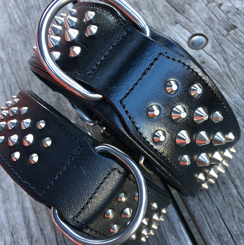 Black Leather Dog Collar - Rogue "RuffNeck"