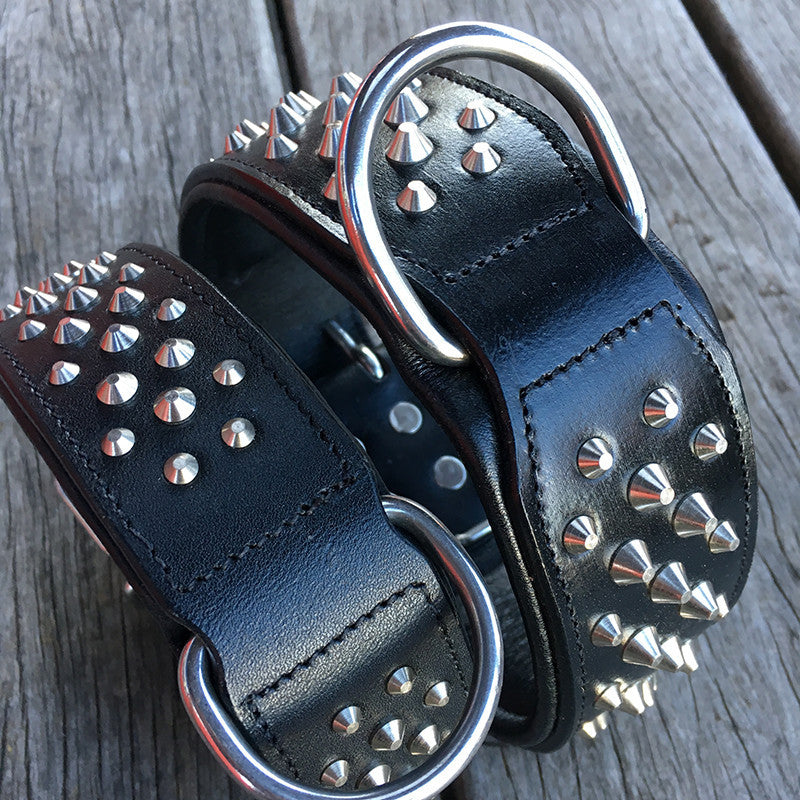 Black Leather Dog Collar - Rogue "RuffNeck"