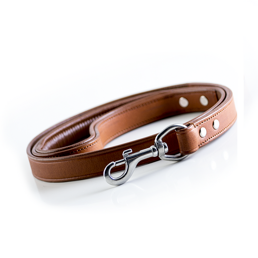 Leather Dog Leash - Brown