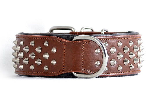 Brown Leather Dog Collar - Rogue "RuffNeck"