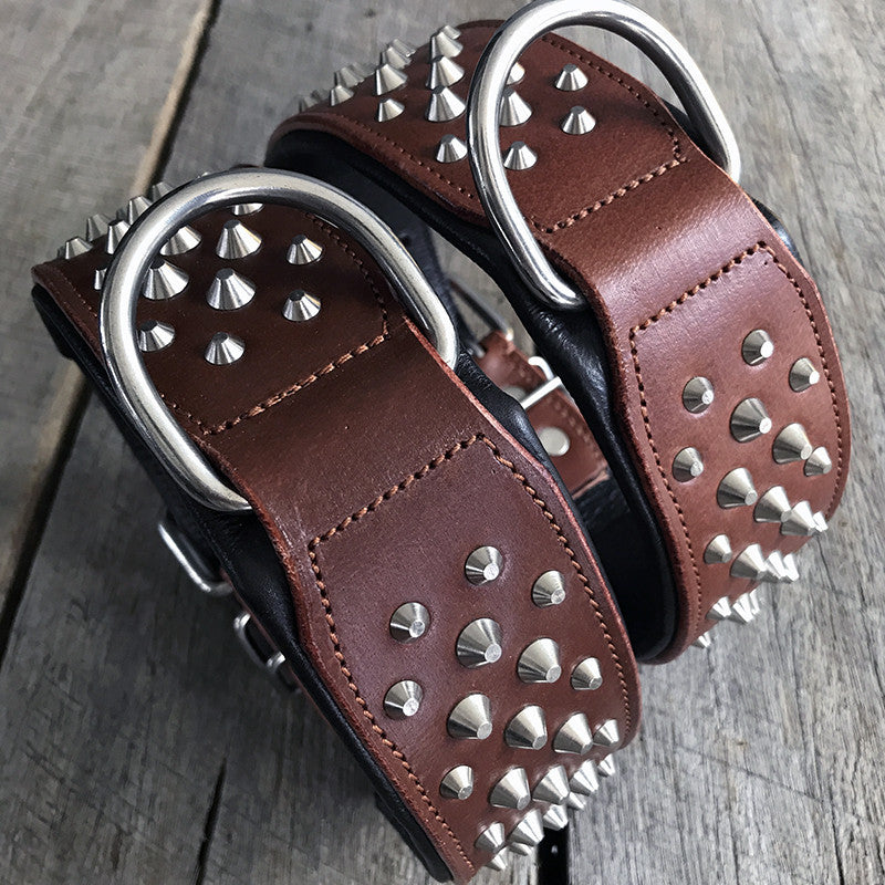 Brown Leather Dog Collar - Rogue "RuffNeck"
