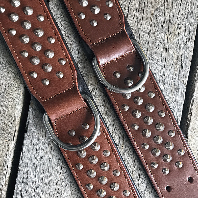 Brown Leather Dog Collar - Rogue "RuffNeck"