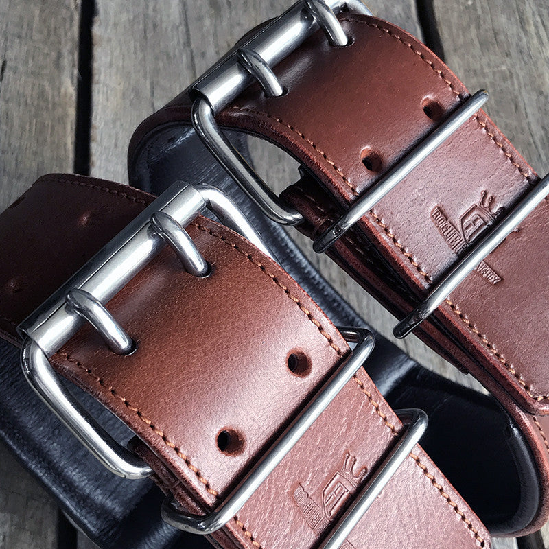 Brown Leather Dog Collar - Rogue "RuffNeck"