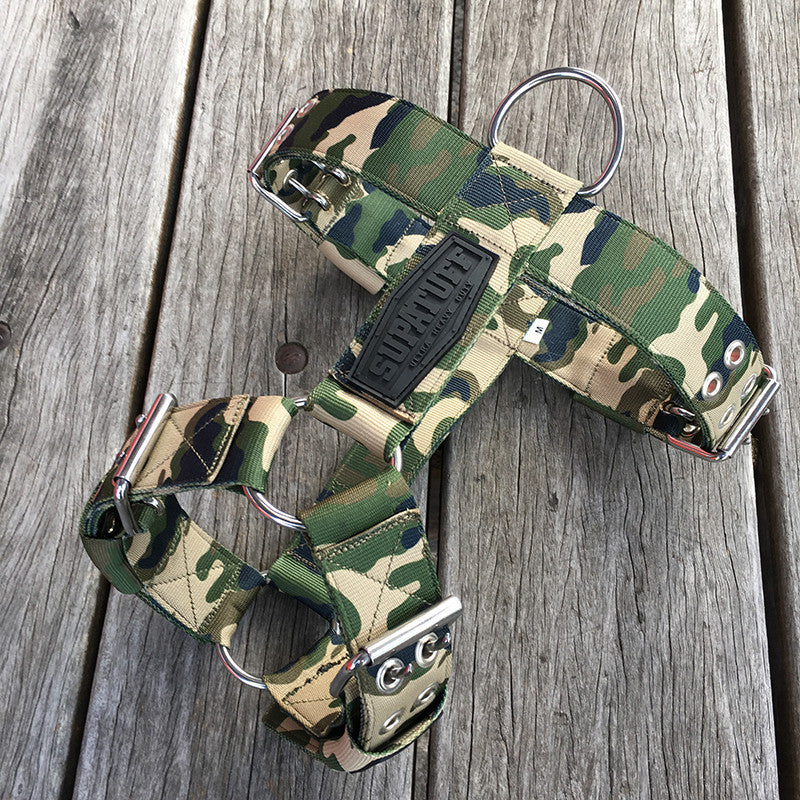 SUPATUFF® Heavy Duty Dog Harness Camo (5 cm breed)