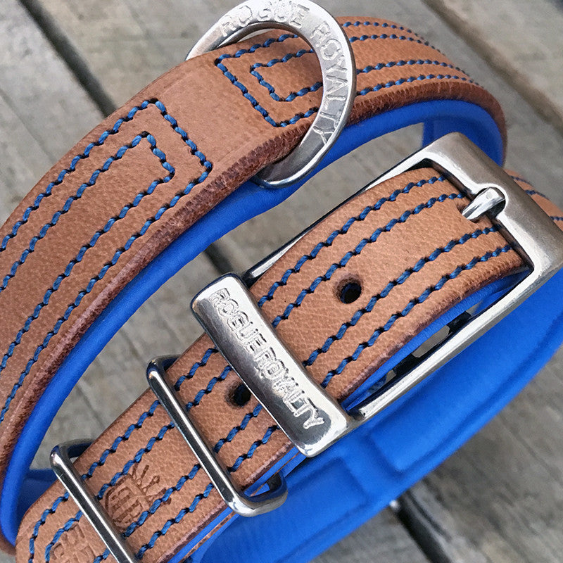 Dog Collar - Tuscan Rogue Tan|Blue NO EXCHANGE ITEMS