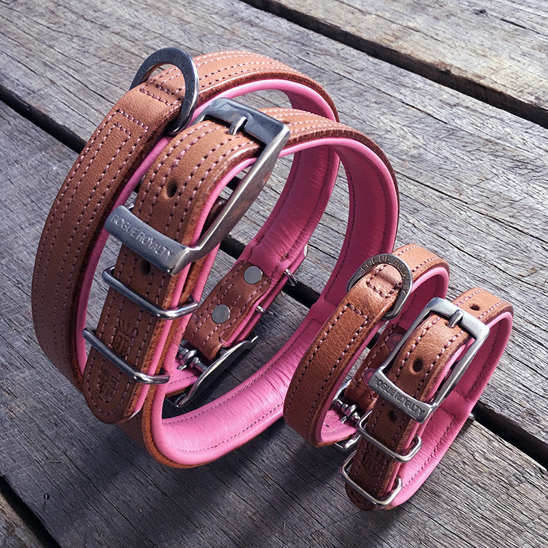 Dog Collar - Tuscan Rogue Tan|Pink