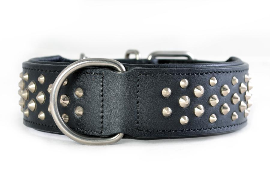 Black Leather Dog Collar - Rogue "RuffNeck"