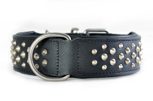 Black Leather Dog Collar - Rogue "RuffNeck"