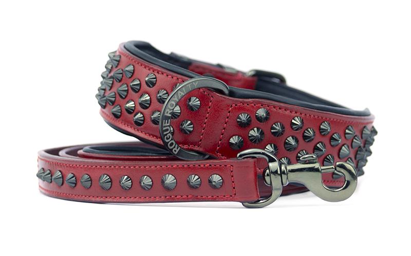 DOG COLLAR - RUTHLESS RED & BLACK