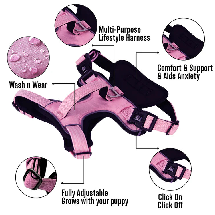 Active-X Dog Harness Pink