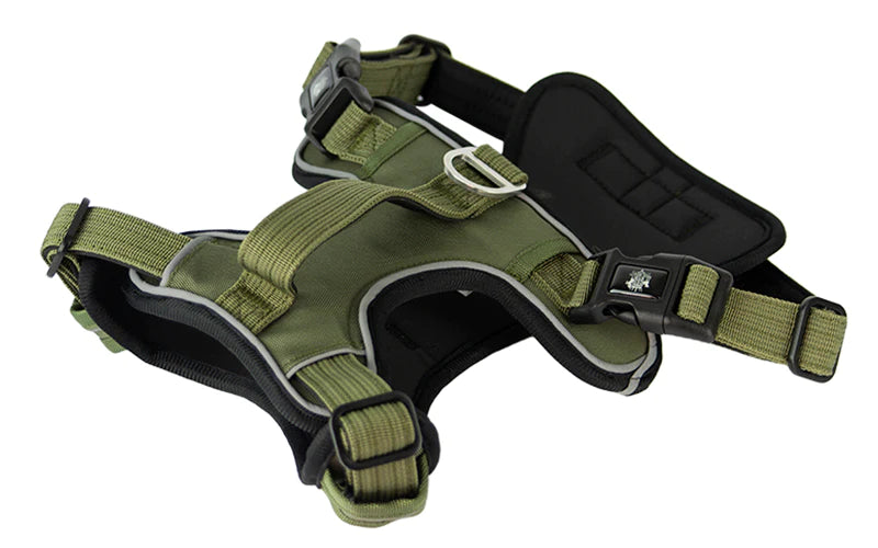 Olive green dog harness 2025
