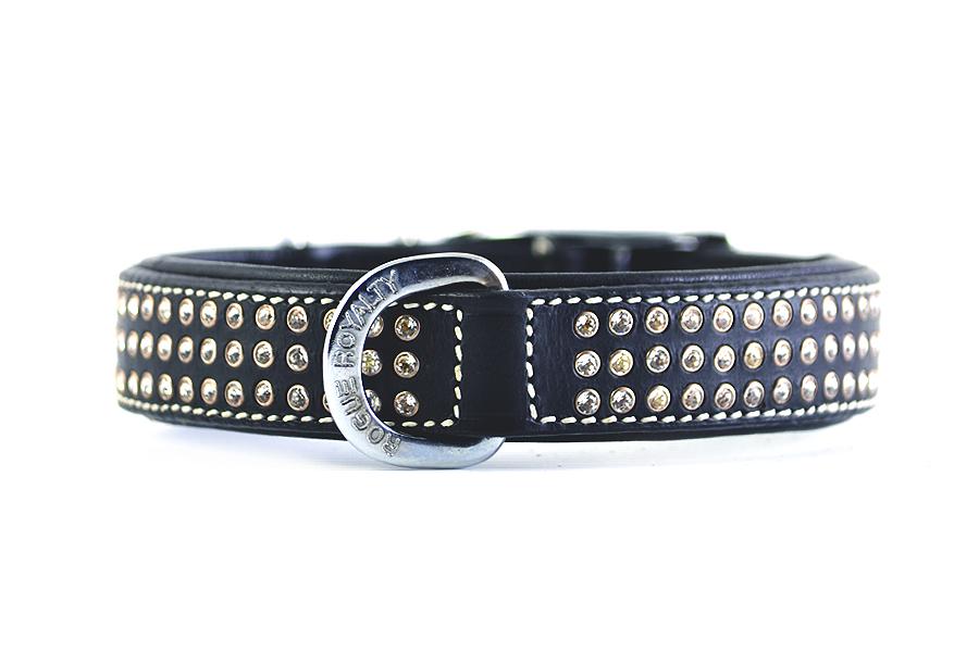 Dog Collar - "Shimmer" Swarovski Black