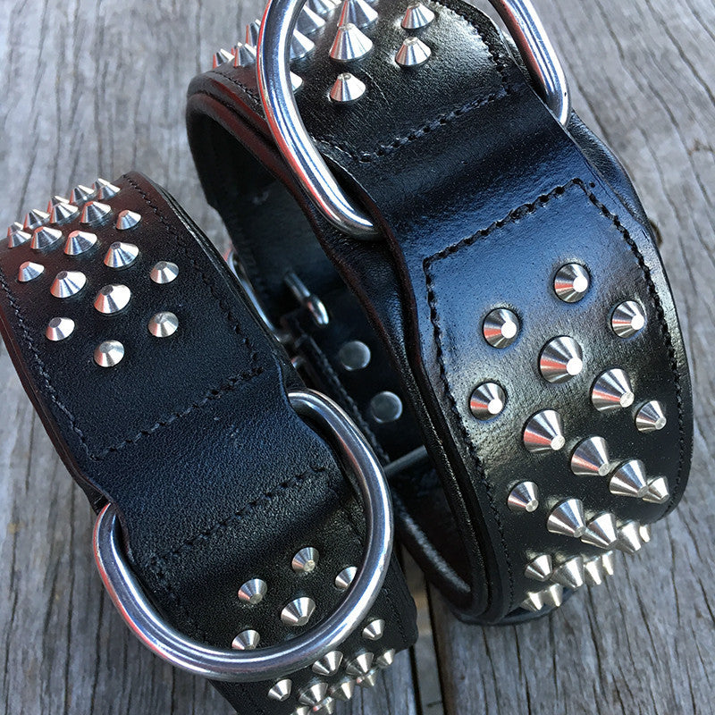 Black Leather Dog Collar - Rogue "RuffNeck"