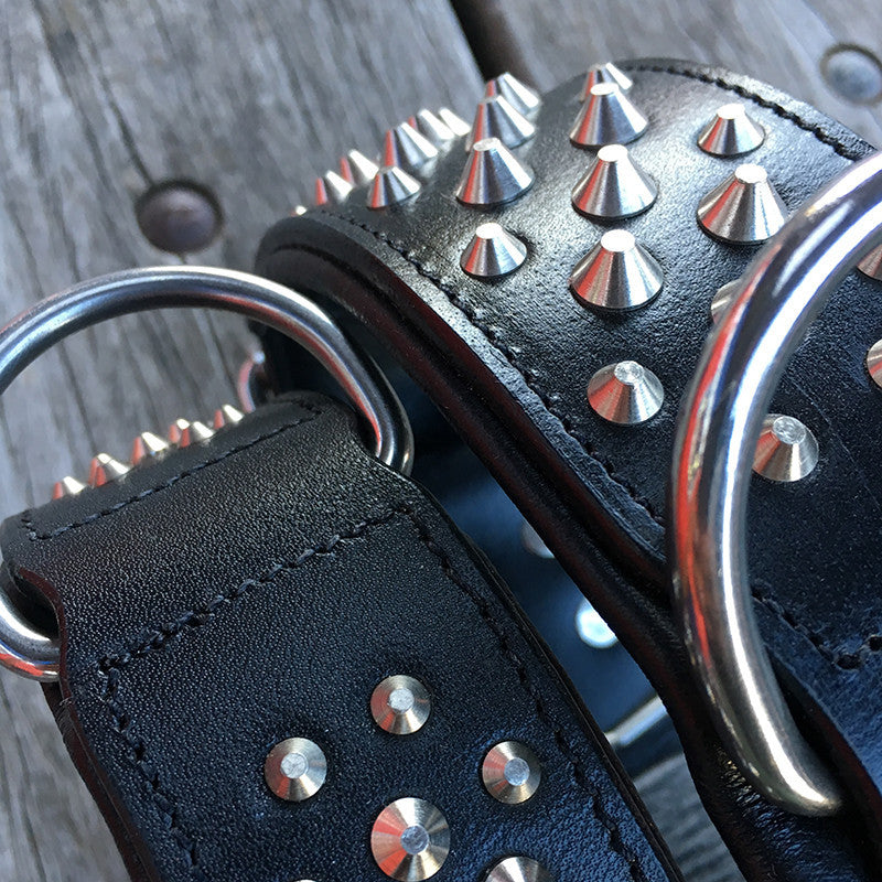 Black Leather Dog Collar - Rogue "RuffNeck"