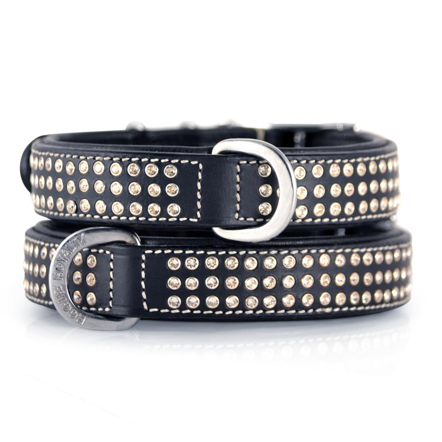 Dog Collar - "Shimmer" Swarovski Black