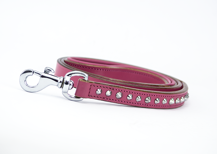 Pink dog sale collar and leash