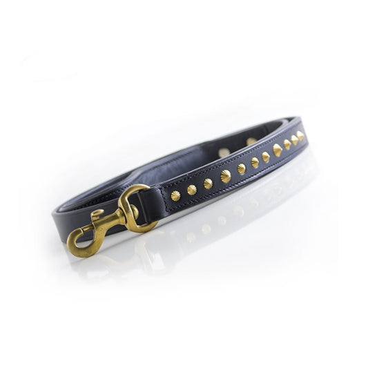 Dog Leash - Ruthless Black/Brass